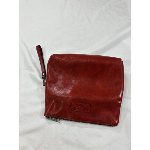 PATRICIA NASH Valerie Ruby Red Leather Wristlet Clutch Purse - Picture 2 of 12